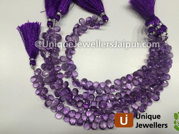 Amethyst Faceted Pear Beads